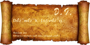 Dömök István névjegykártya