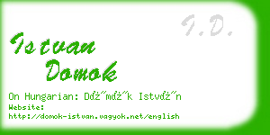 istvan domok business card